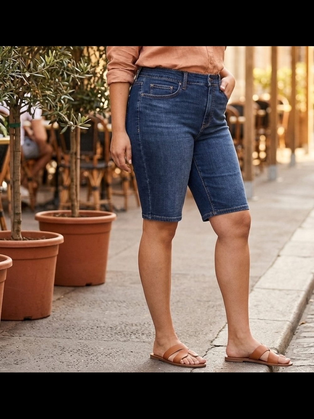 Levi's Dark Blue Denim Bermuda Shorts